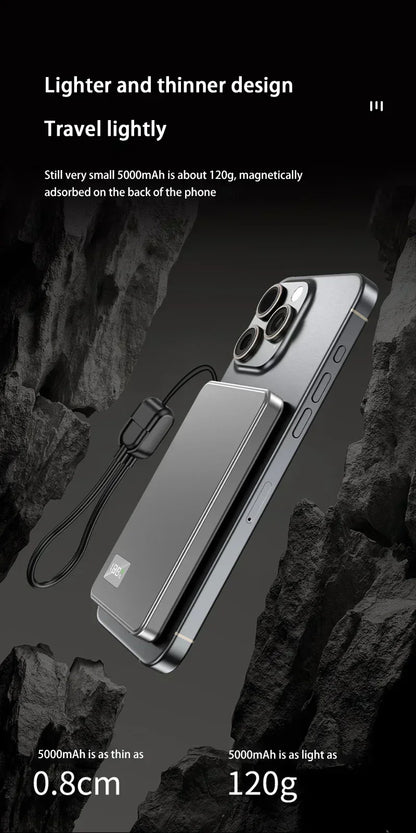 Wireless Magnetic 500000mAh Power Bank Fast Charging
