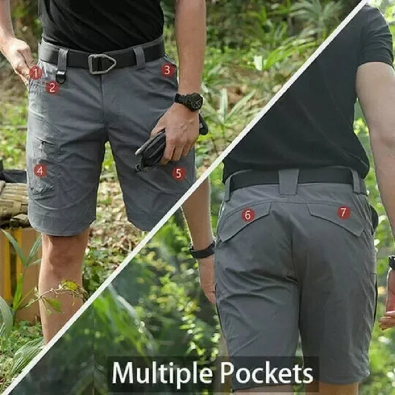 Summer Outdoor Tactical Cargo Shorts for Men - Waterproof
