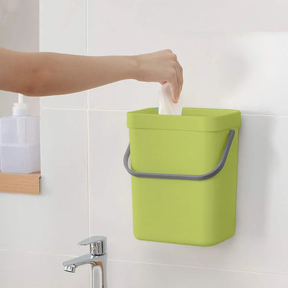 Green Trash Can Odorless Food Waste Container Wall Mounted