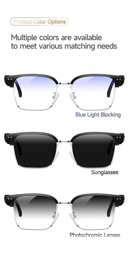 New Business Style Smart Glasses W100D Bluetooth Call AI