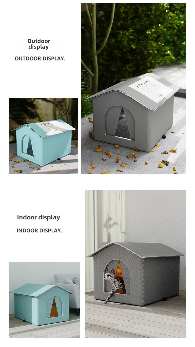 Stray Cat Dog House Waterproof Outdoor Winter Pet Cave