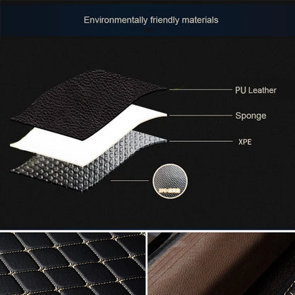 Universal 5Pcs Car Floor Mats PU Leather Waterproof Dust-Proof