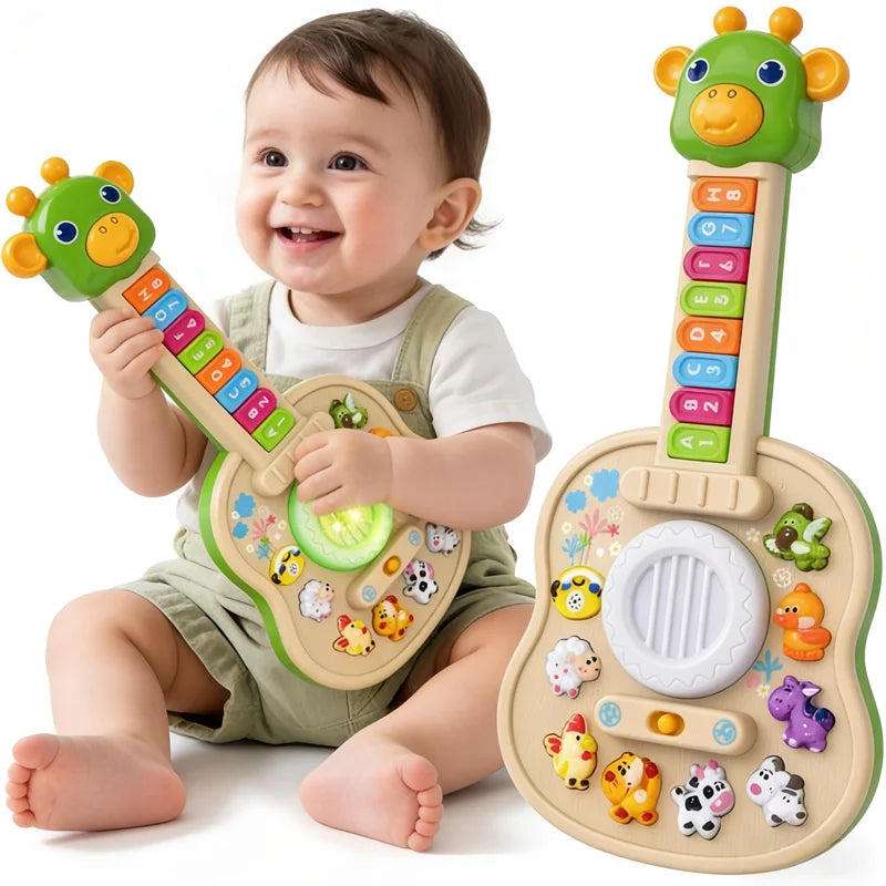 Children's Electronic Guitar Baby Piano with Animal Sounds