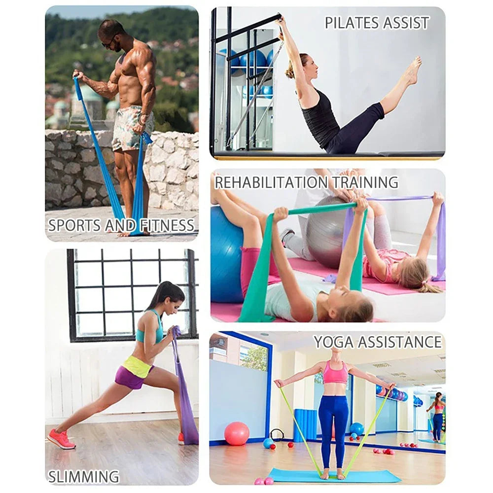 Length 200cm Yoga Pilates Stretch Resistance Band