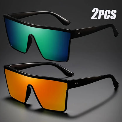 Oversize frame One-piece Goggle Men Woman Sunglasses
