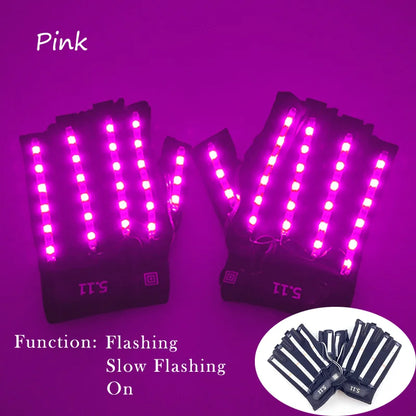 1set Luminous Glowing Glasses and Gloves Remote Control