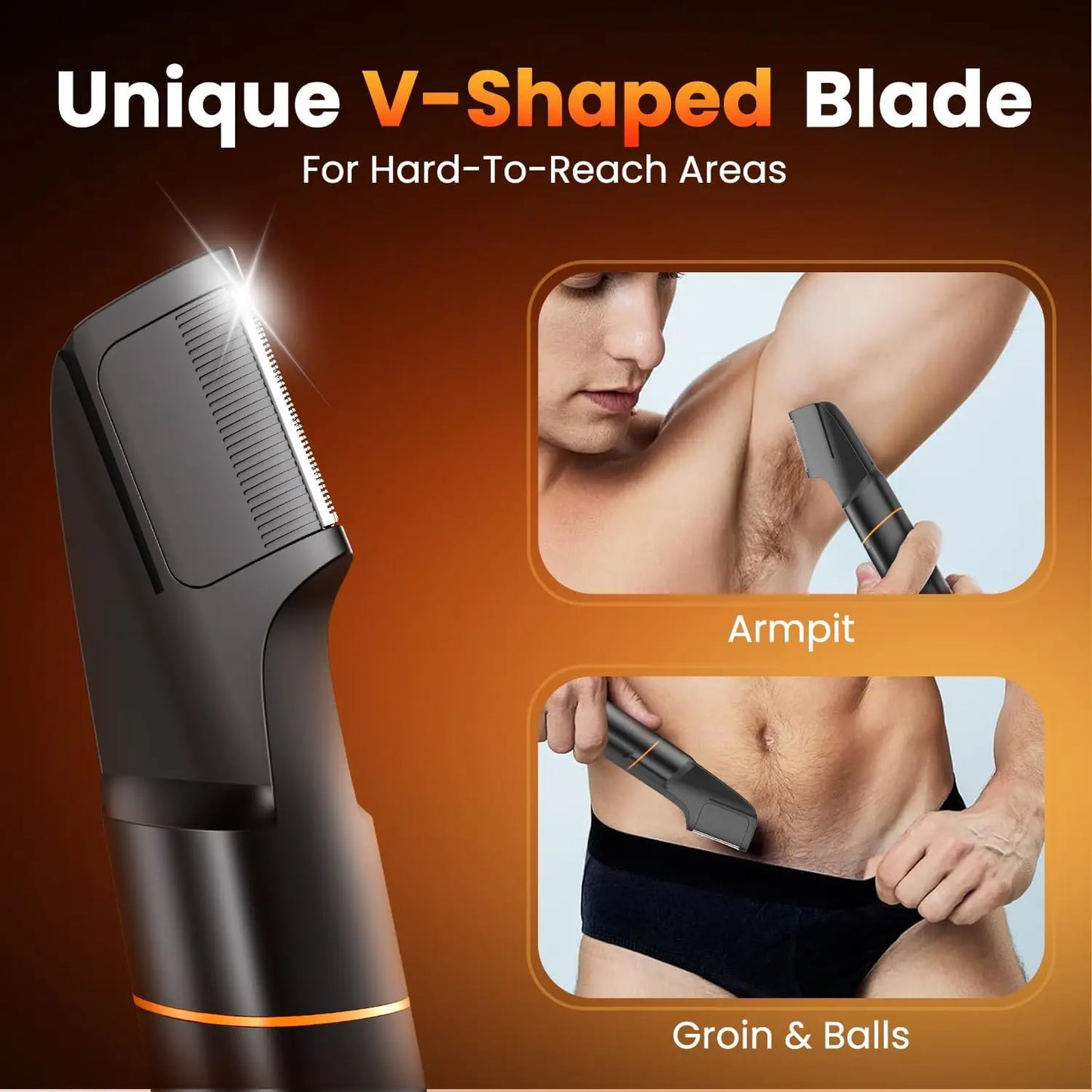 Manscape Body Hair Trimmer 4 in 1 IPX6 Waterproof Beard Trimmer
