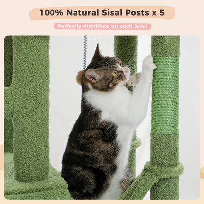 Cactus Cat Tree Floor to Ceiling Tower Scratching Posts