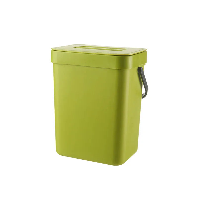 Green Trash Can Odorless Food Waste Container Wall Mounted