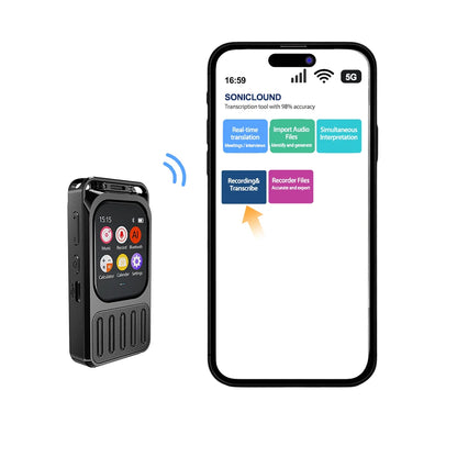 Vandlion V78AI Touch Screen Voice Recorder Digital Translator