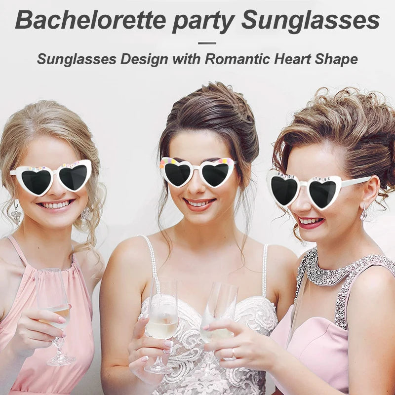 Heart Shaped Sunglasses Wedding Bride Bridesmaid