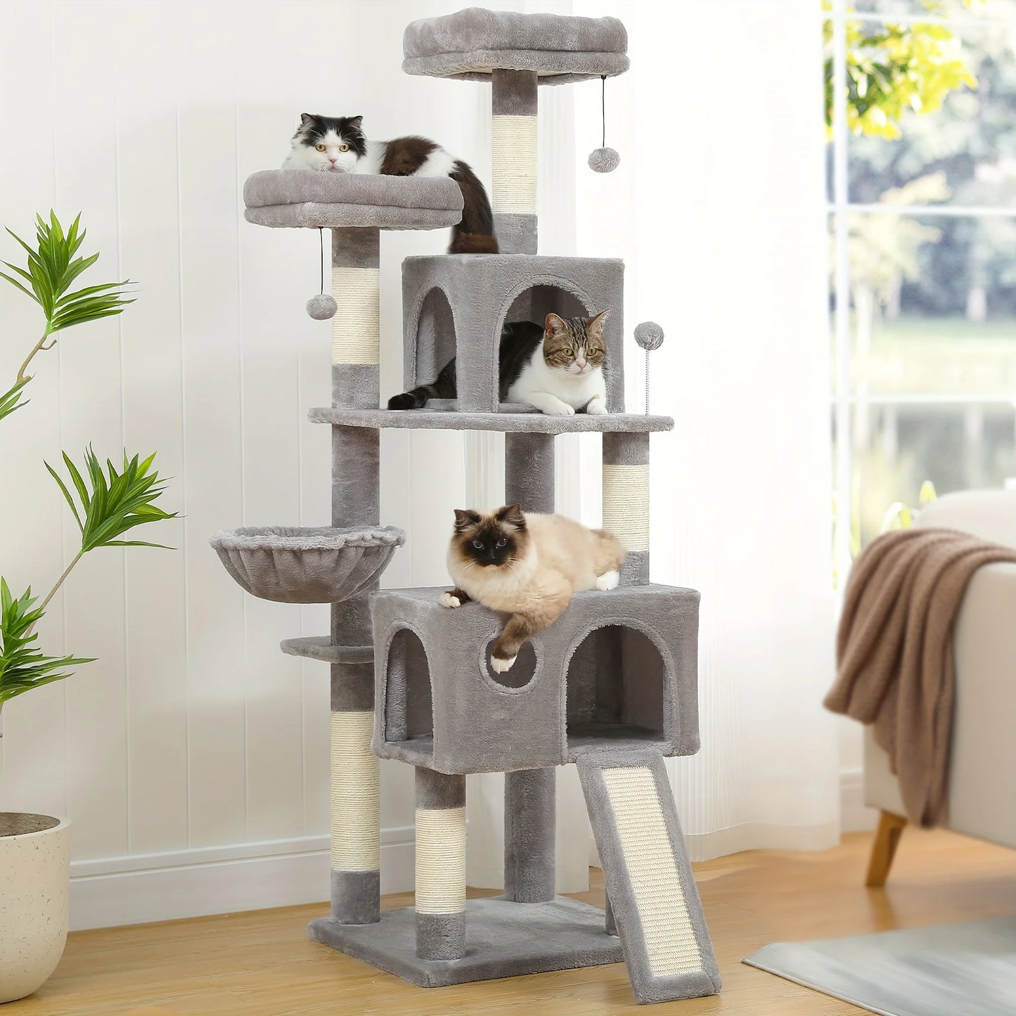 Cat Tree with Scratching Posts, Cat Tower Furniture