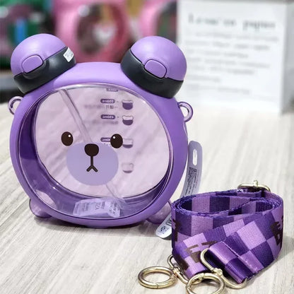 750MLCute Bear Kettle Straw Water Bottle