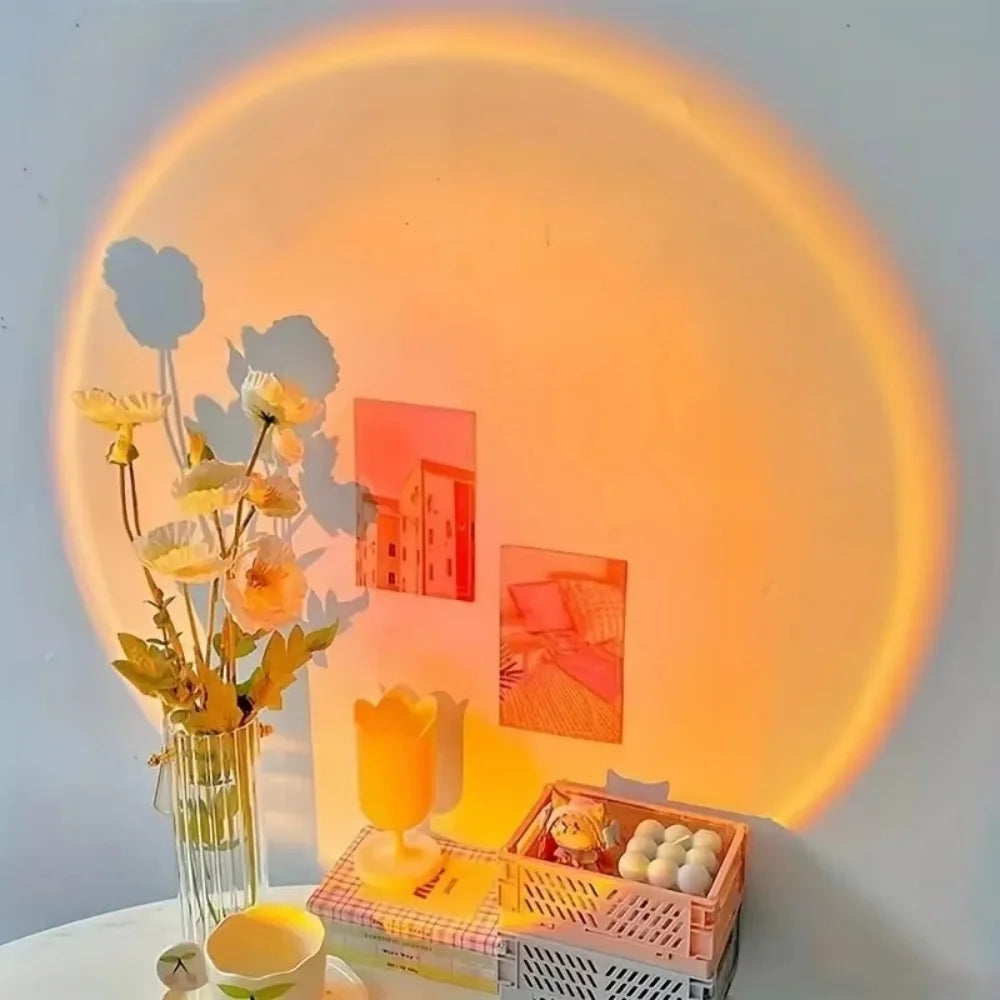 USB Room Photo Atmosphere Light Sunset Projection Lamp