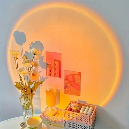 USB Room Photo Atmosphere Light Sunset Projection Lamp