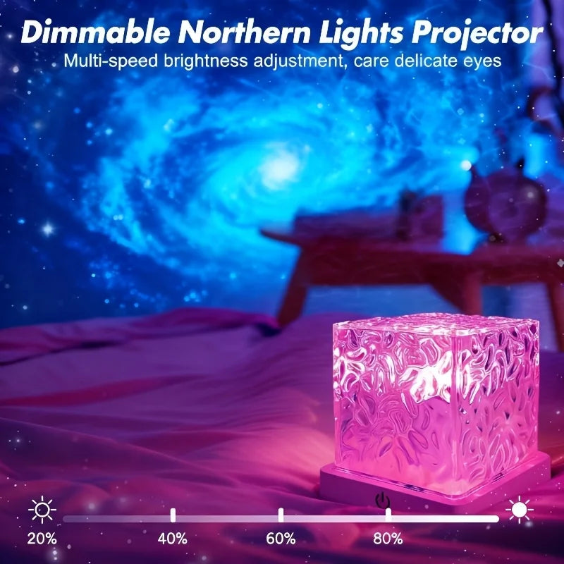 Rechargeable Shower Lamp with 16-Color Wave Projector