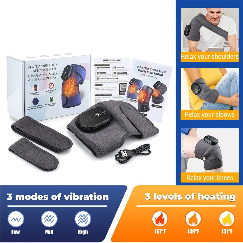 3-in-1 Heated Vibration Knee Massager