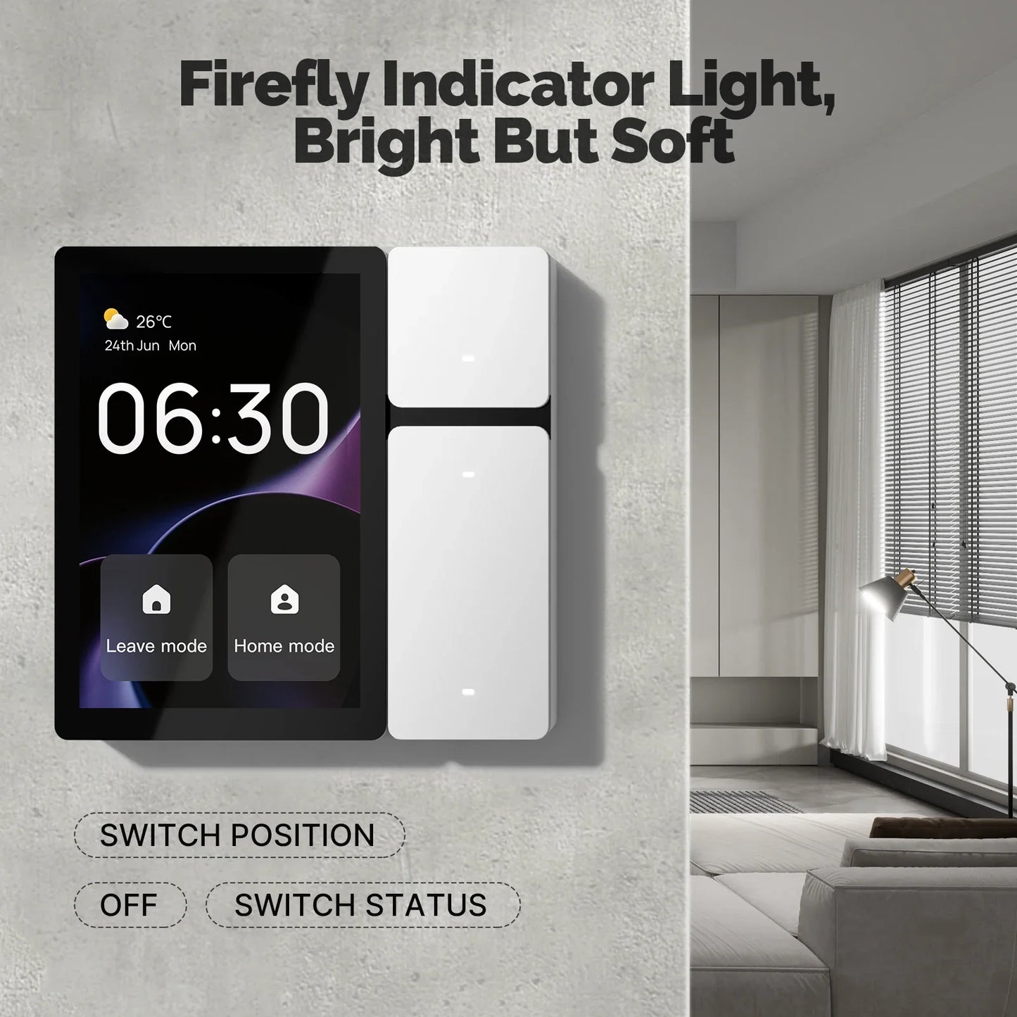 MOES Tuya WiFi Smart Control Panel 3.5" Touch Screen