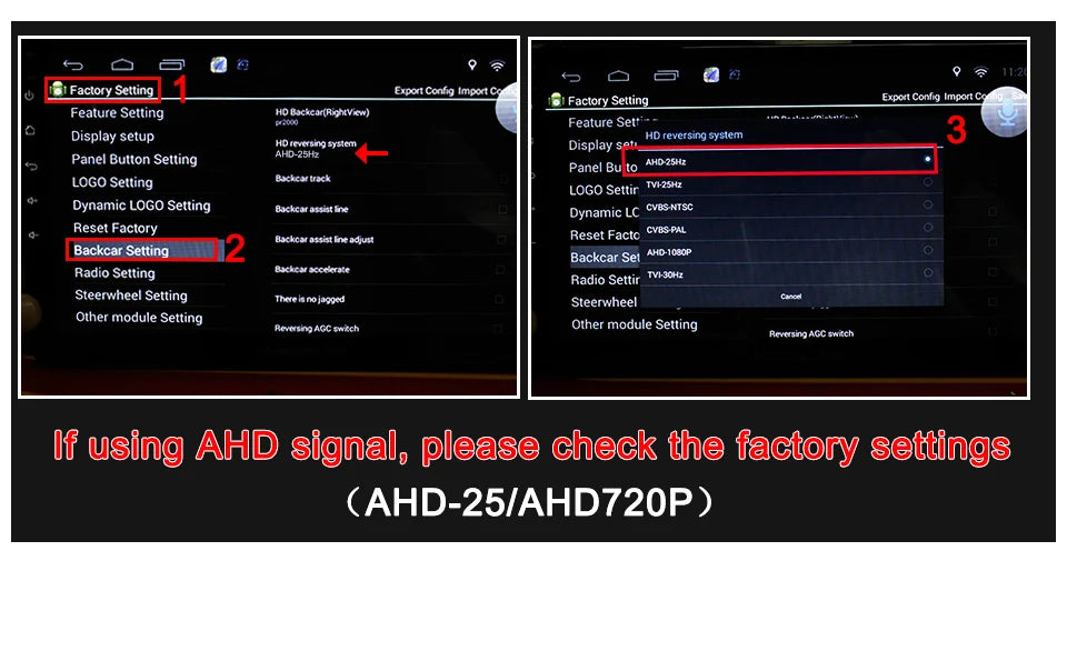 180 Golden Lens AHD 1080P Car Rear View Camera