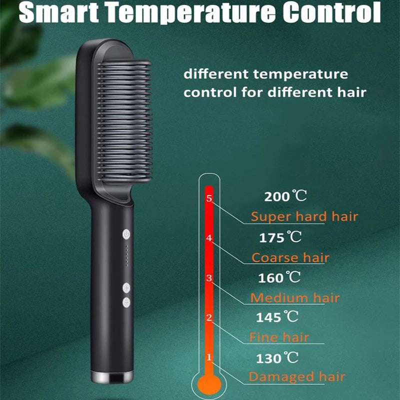 Electric Hair Straightener Brush Professional Straightener