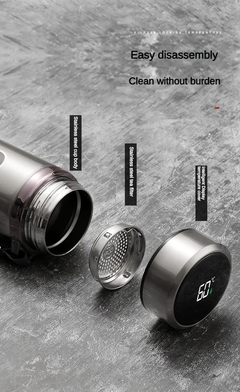 Stainless Steel Thermos Bottle with LED Temperature Bottle