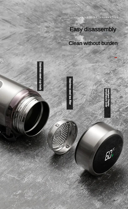Stainless Steel Thermos Bottle with LED Temperature Bottle
