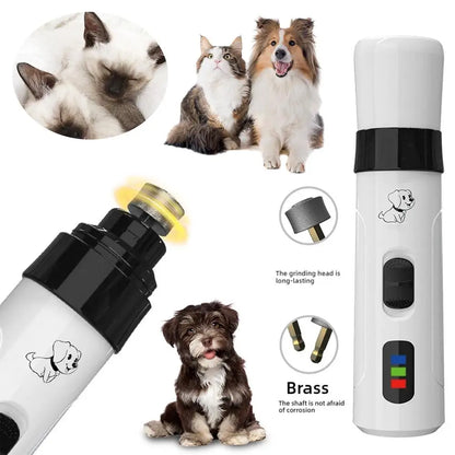 Electric Pet Nail Clippers USB Rechargeable Nail Grinder