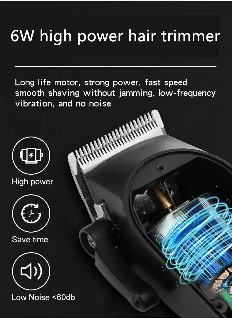 Professional Hair Clipper Lithium Battery Trimmer