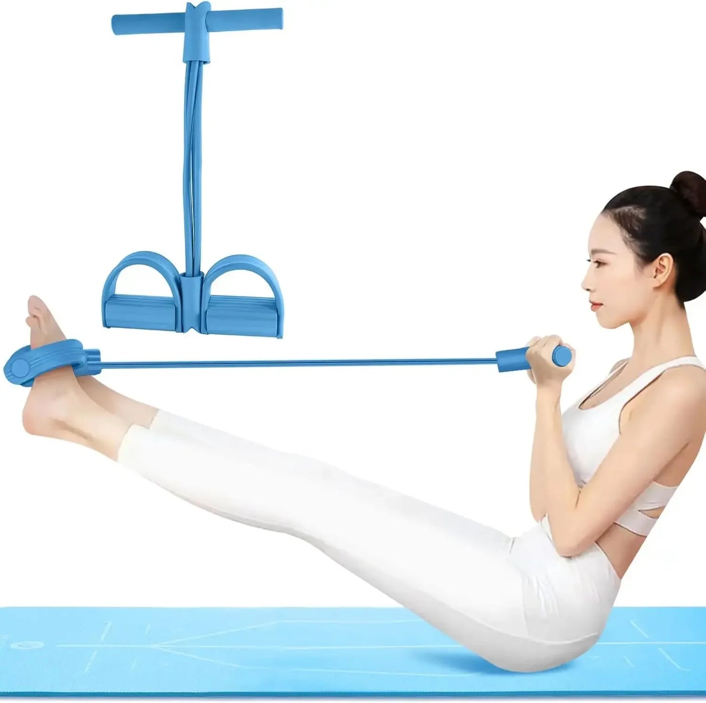 4-Level Resistance Band Tensioner with Non-Slip Handles