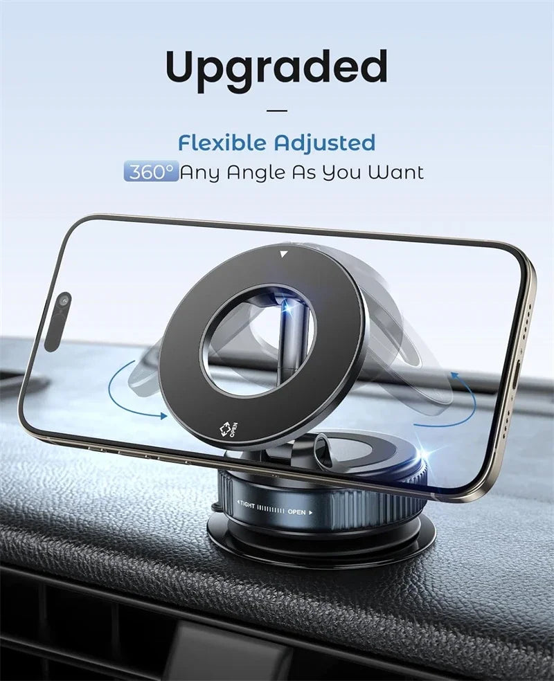 Car Mount Electric Vacuum Magnetic Holder Foldable Suction Stand