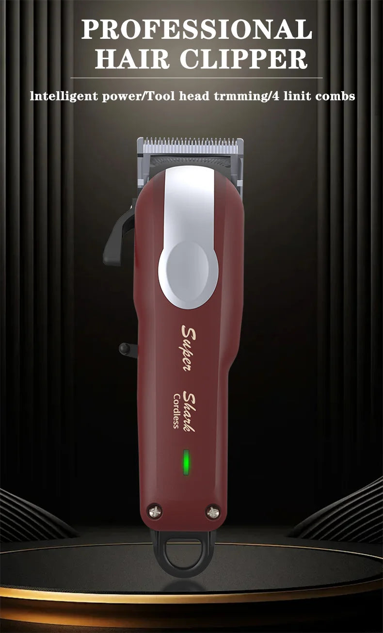 Professional Hair Clipper Lithium Battery Trimmer