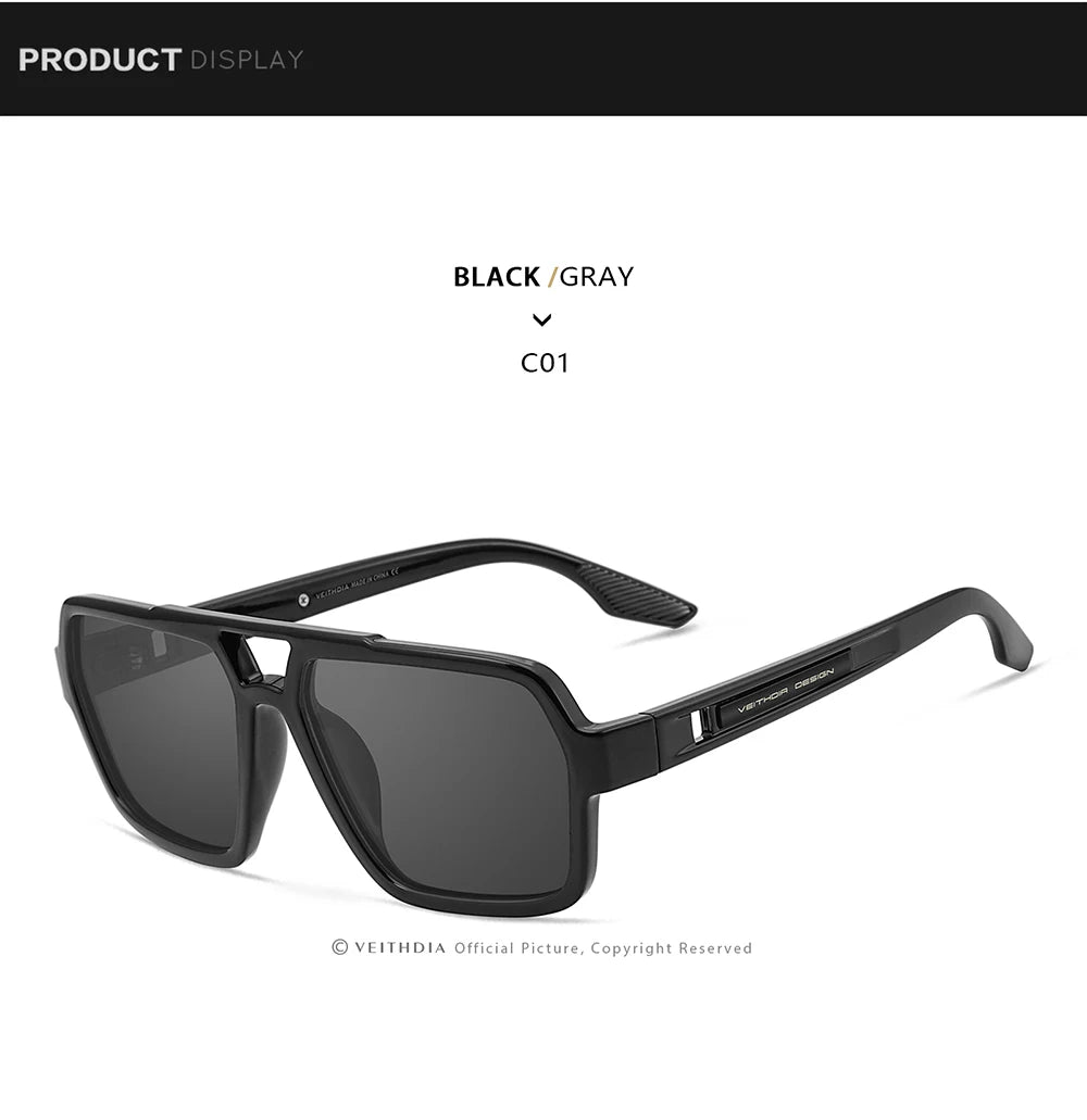 New Arrival Square Sunglasses TR90 Frame Glasses Photochromic