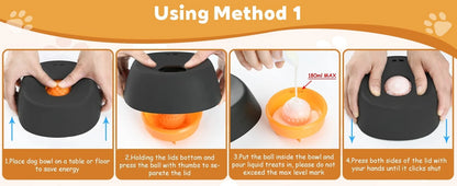 Slow Feeder Dog Bowls for Liquid Treat Bone Broth