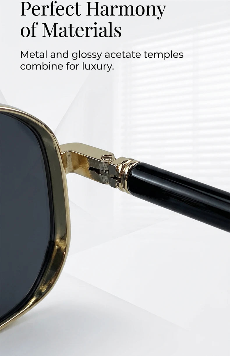 Square Punk Metal Frame Sunglasses Men Luxury Designer
