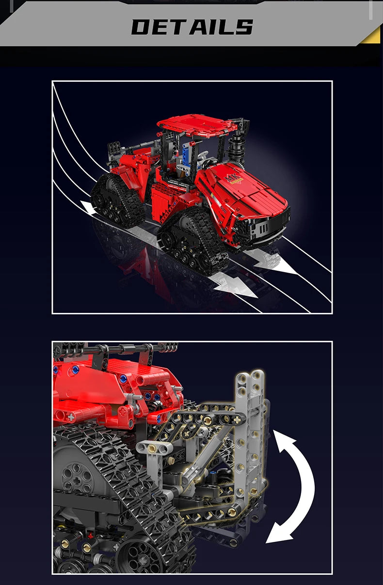 King 18020 Technical Car Toys Pneumatic Crawler Tractor