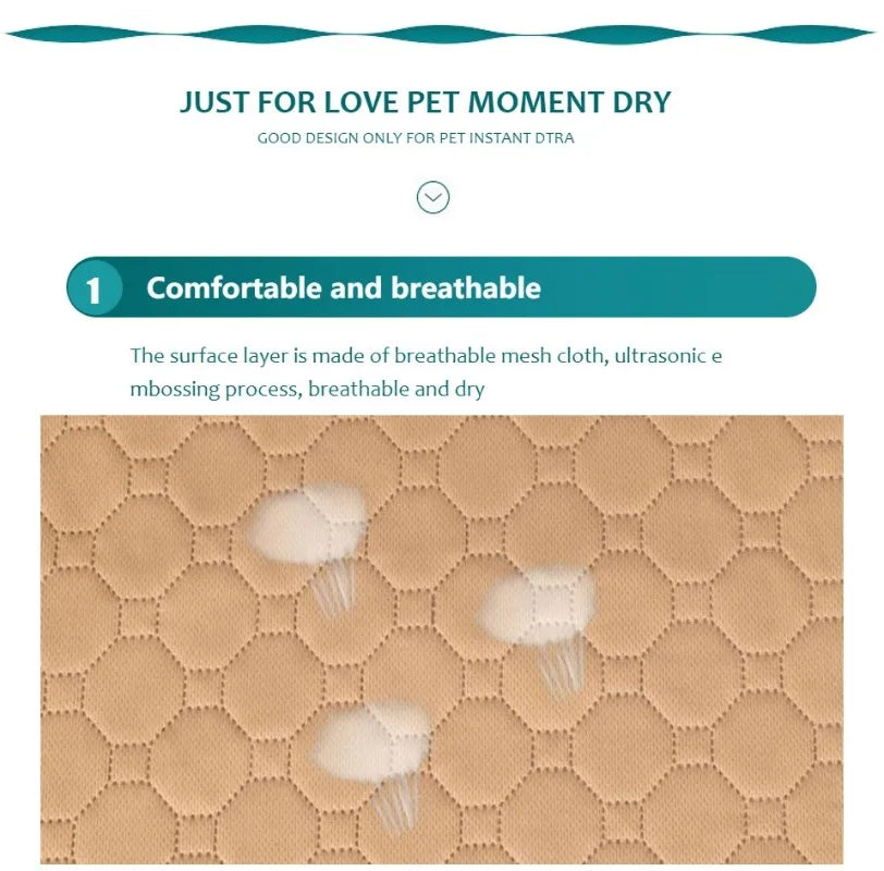 Reusable Dog Pee Pad Blanket Absorbent Diaper Washable