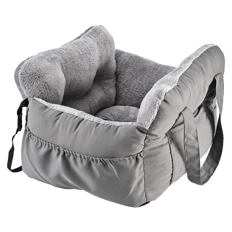 Dog Car Seat with Safety Belt - Non-Slip Pet Car Bed for Small Dogs,
