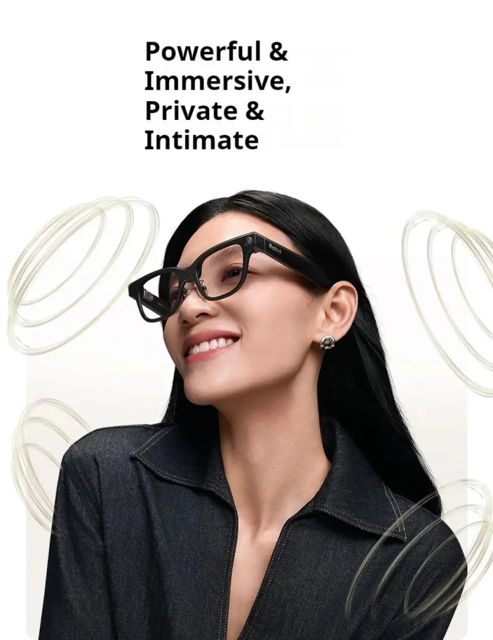 New Rokid Glasses Leqi AI&AR Glasses-49g Ultra-Light