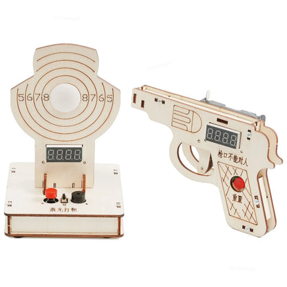 Wooden Target Shooting Game Kit Interactive Toys