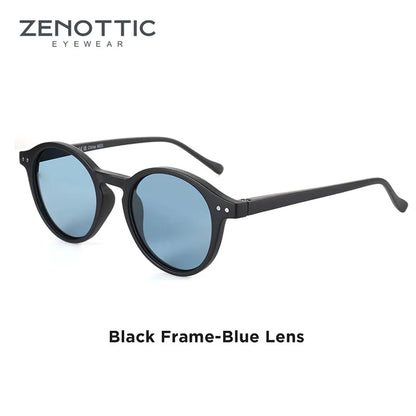 Retro Circular Polarized Sunglasses Vintage