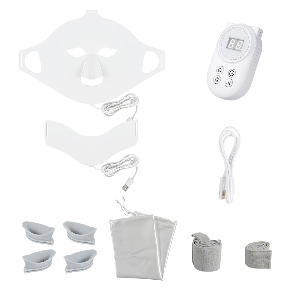 7 Colors Photon Face Neck LED Mask 3D Flexible Silicone