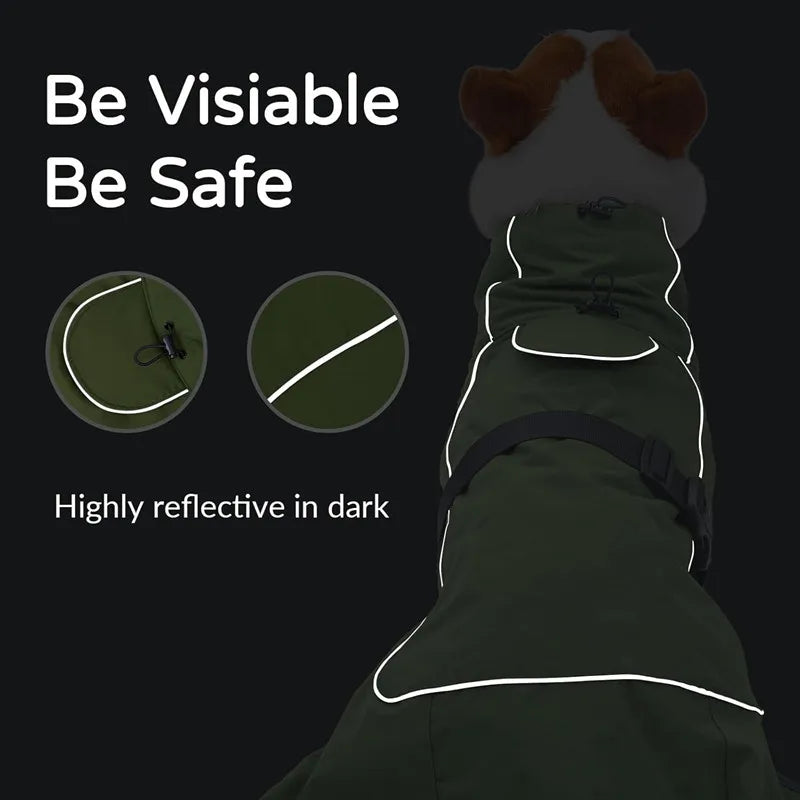 Dog Raincoat Windbreaker for All Dog Sizes Waterproof