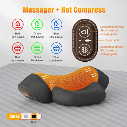 Electric Neck Massager Cervical Pillow Hot Compress