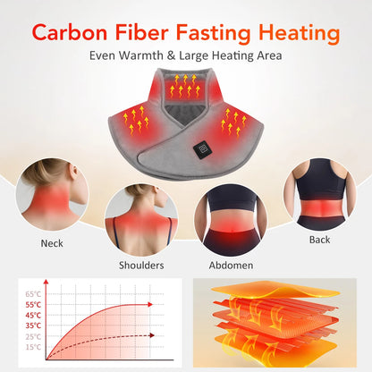 USB Heated Back Wrap Electric Heating Shoulder Neck Pad