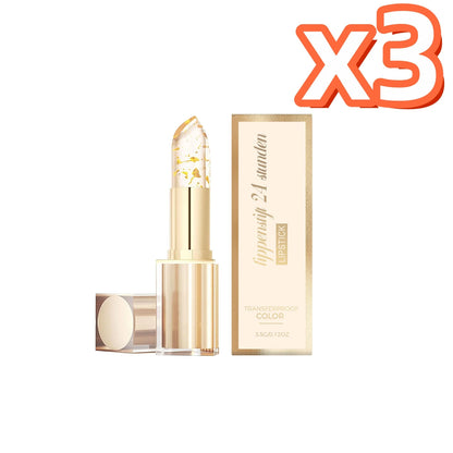 Gold Foil Color Changing Lipstick Fade Lip Line Enhance