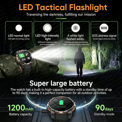 New GPS Map Smart Navigation Watch 1200mAh Battery