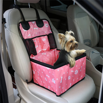 Dog Car Seat with Storage Pocket Travel Dog Bag Cover