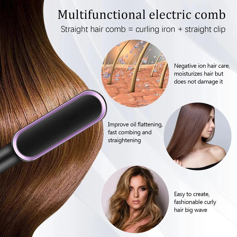 Portable Multi Electric Hair Brushes Hair Straightening