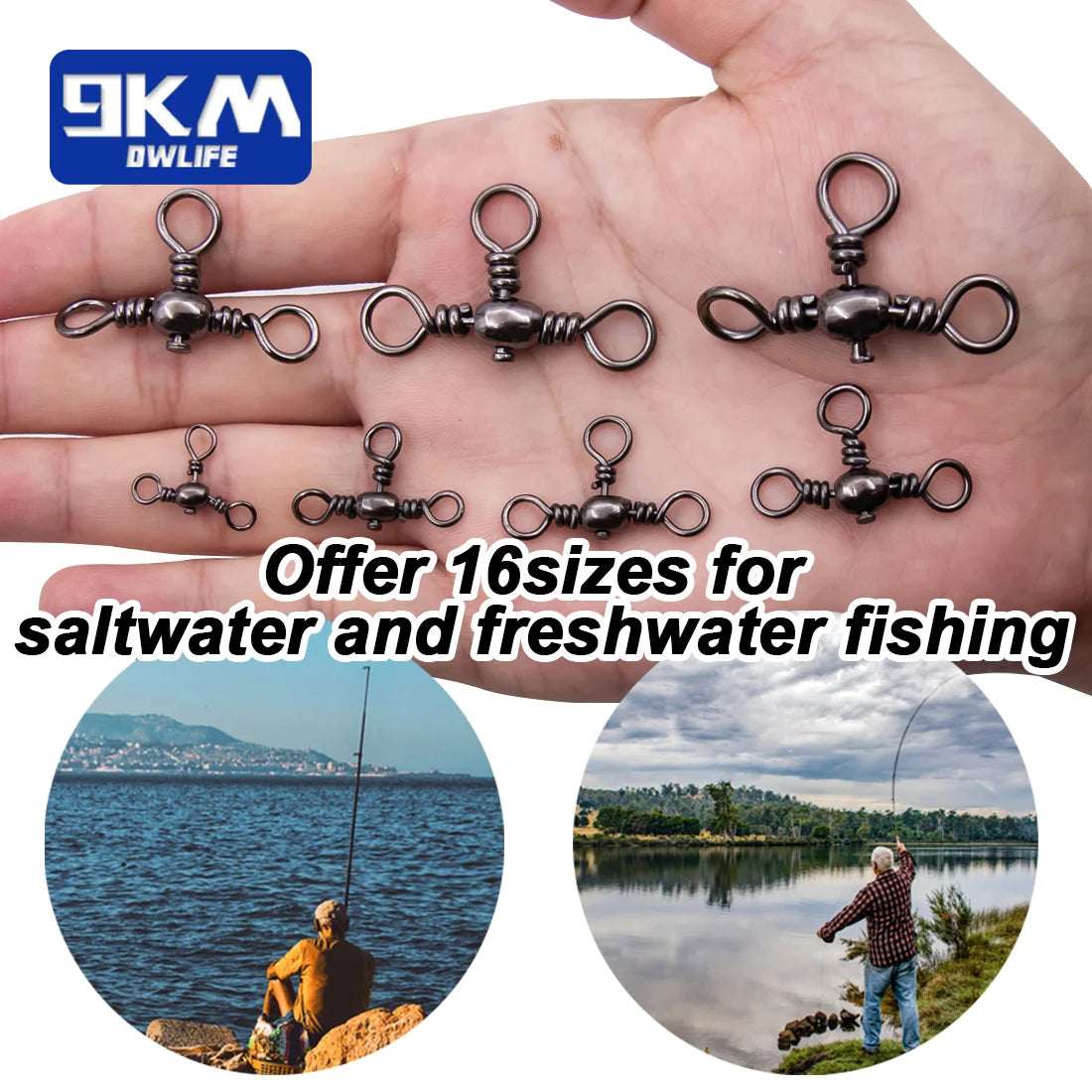 Fishing Crossline Swivels Brass for Catfish Surf Rigs
