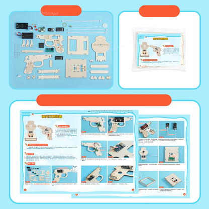 Wooden Target Shooting Game Kit Interactive Toys